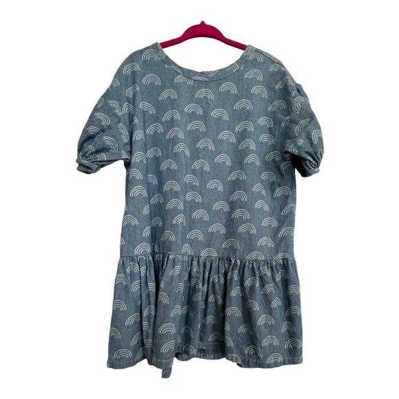 Tea Collection rainbow print Drop Waist Ruffle Hem Dress size 4 - Picture 1 of 3